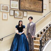 画像4414：ネイビー＆ブラックのプリンセスドレス