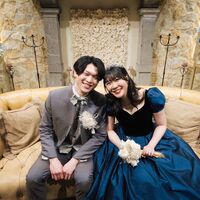 画像4415：ネイビー＆ブラックのプリンセスドレス