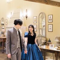 画像4418：ネイビー＆ブラックのプリンセスドレス