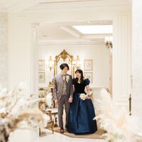 画像4420：ネイビー＆ブラックのプリンセスドレス