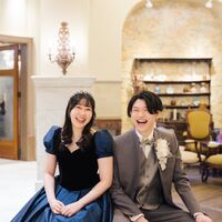 画像4425：ネイビー＆ブラックのプリンセスドレス
