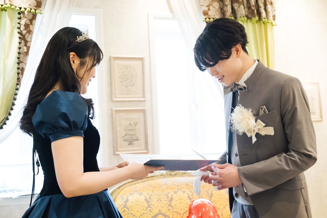 画像4427：ネイビー＆ブラックのプリンセスドレス