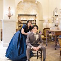 画像4434：ネイビー＆ブラックのプリンセスドレス