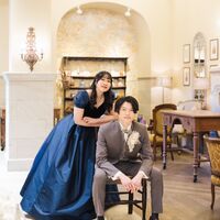 画像4435：ネイビー＆ブラックのプリンセスドレス