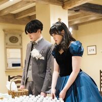 画像4436：ネイビー＆ブラックのプリンセスドレス
